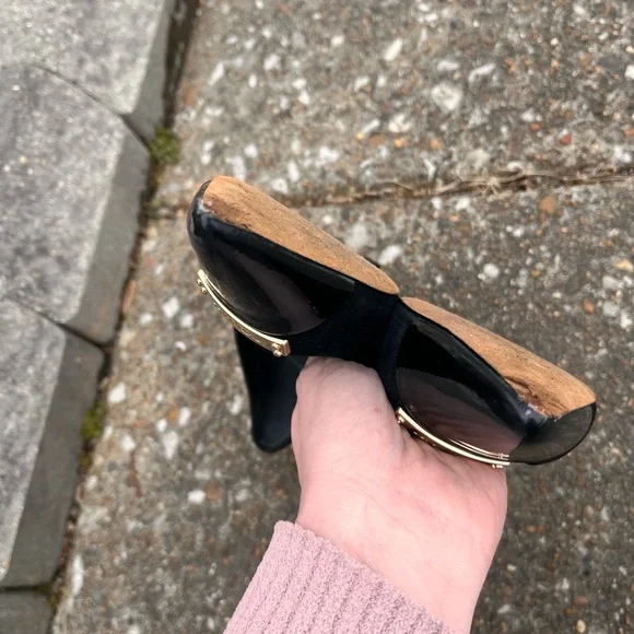 Coach Black Suede and Patent Leather Heels - Picture 8 of 9